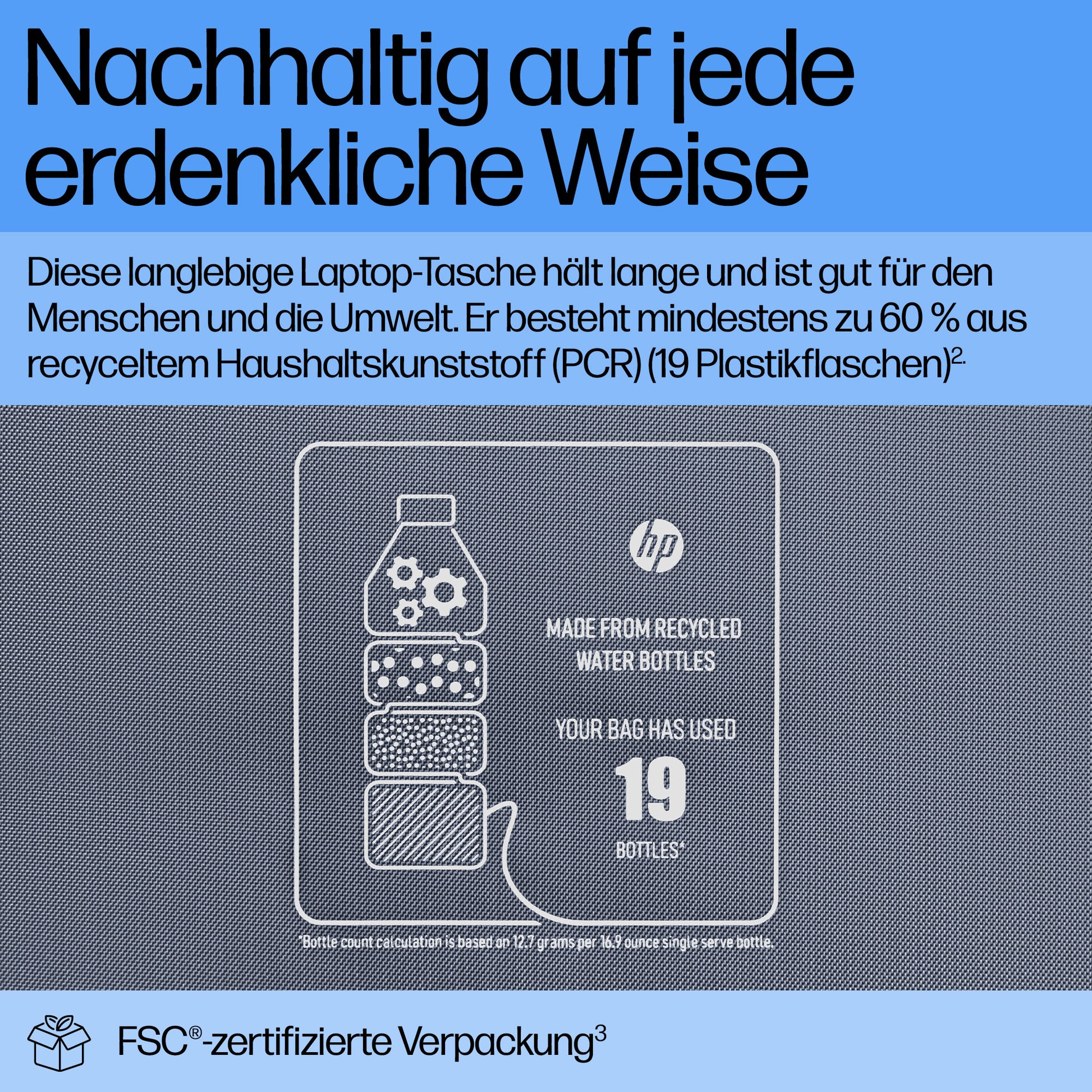 HP Notebook-Tasche bis 14,1" – wasserfest, Trolley-Haltegurt – Odyssey Grau