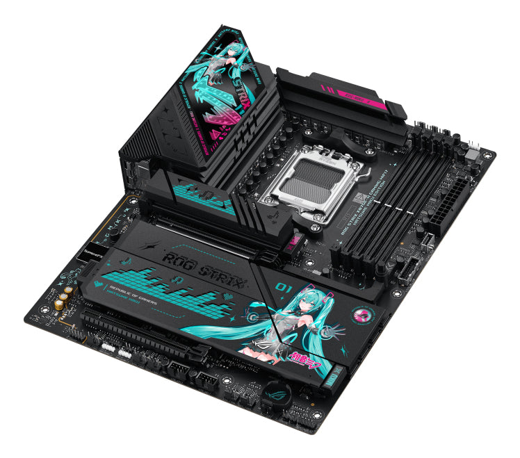 ASUS ROG STRIX X870E-H GAM WF7 MIKU – Mainboard – AM5, AMD X870E, ATX, DDR5, für Ryzen 7000/8000/9000