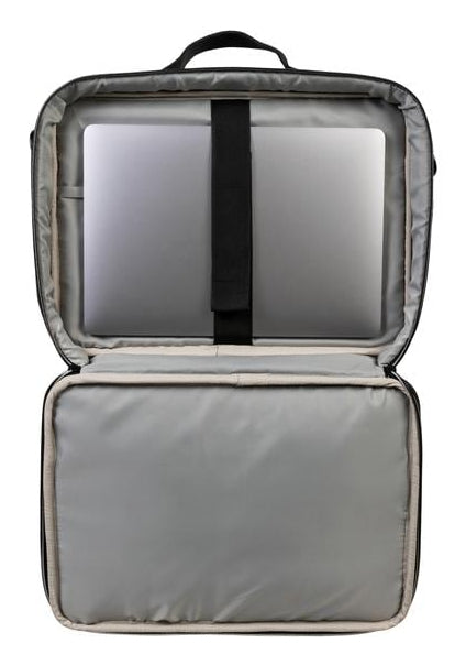 ONIT Clamshell Notebook-Tasche bis 15,6" – 600D rPET, mit Trolley-Band – Schwarz