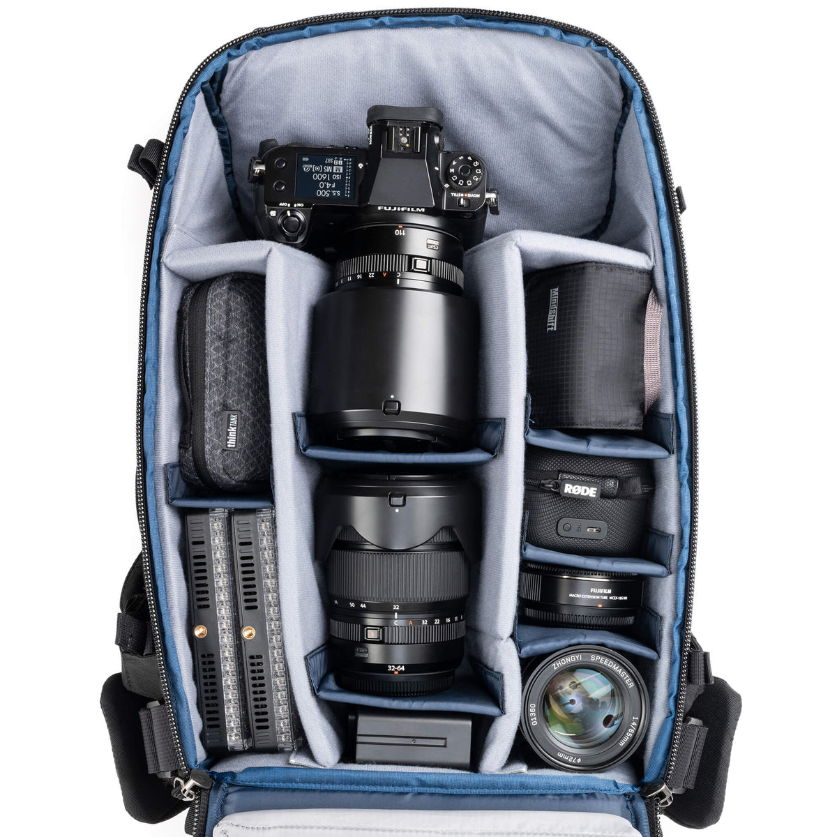Think Tank DarkLight Kamerarucksack – Nylon/Polyurethan/TPU, 20 l – Schwarz – für DSLR, Systemkameras