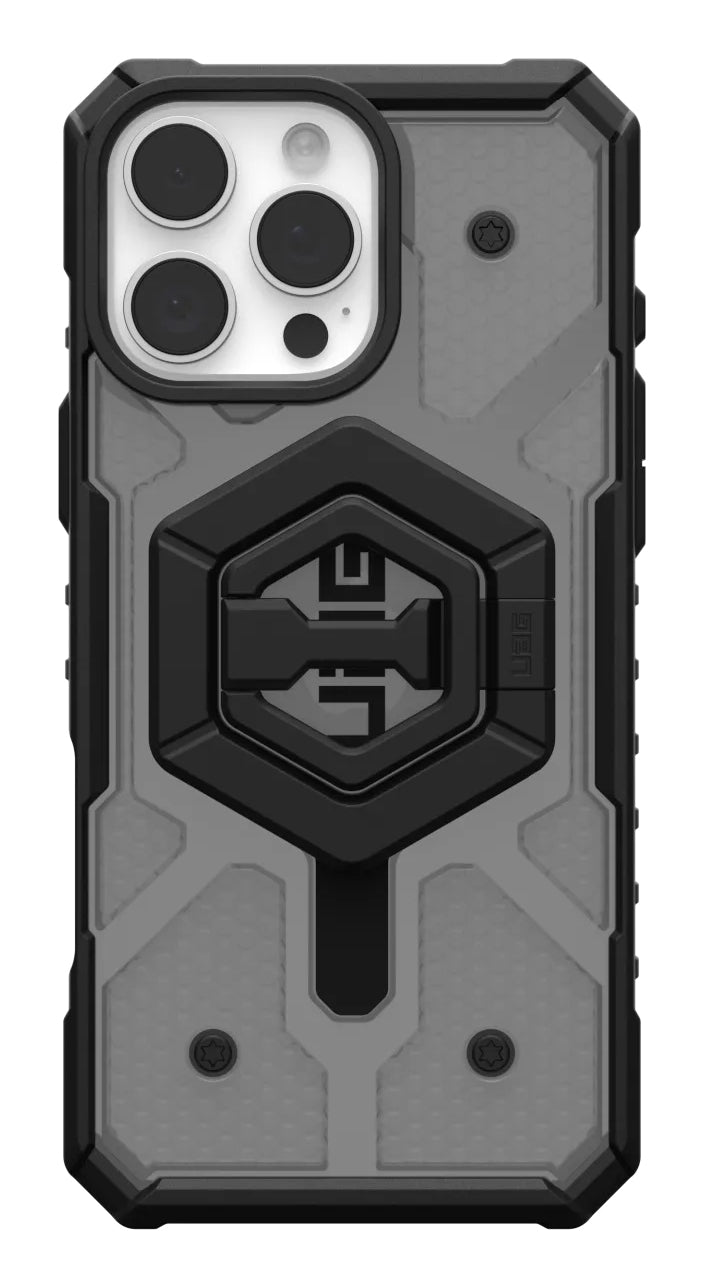 Urban Armor Gear UAG Pathfinder Backcover – für Apple iPhone 16 Pro Max, mit Ständer, TPU, Asche/Schwarz, bis 5,4 m Sturzsicher