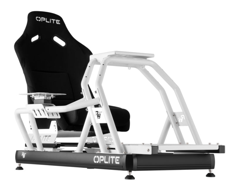 Oplite R8 Schalthebel-Handbremsenhalter – Montageset – für R8 FURY Cockpit & Chassis, Stahl, Weiss