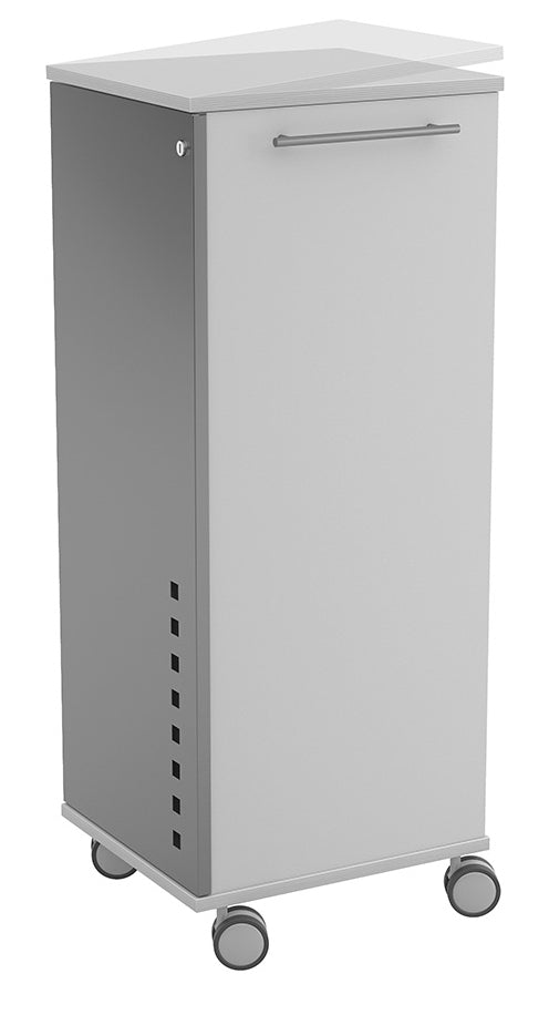 Rocada Hotdesk Basic RD-4036 – Aktenschrank, 3 Tablare, abschliessbar, Spanplatte, 470 × 500 × 1'200 mm, Grau