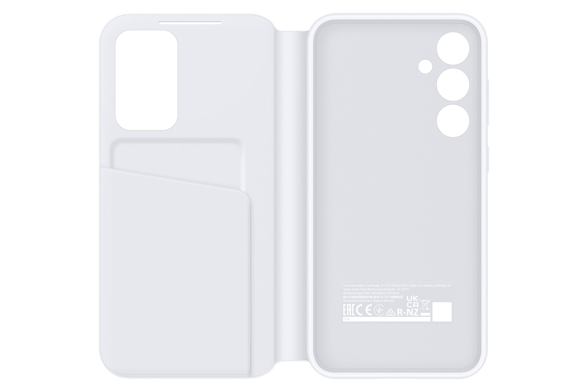 Samsung Booklet-Hülle – für Samsung Galaxy S23 FE – weiss – mit Kartenfach