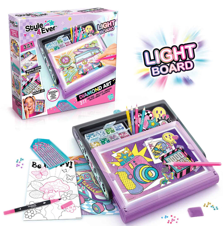 Canal Toys Style 4 Ever – Diamond-Painting-Set LED-Case – Mehrfarbig – ab 6 Jahren