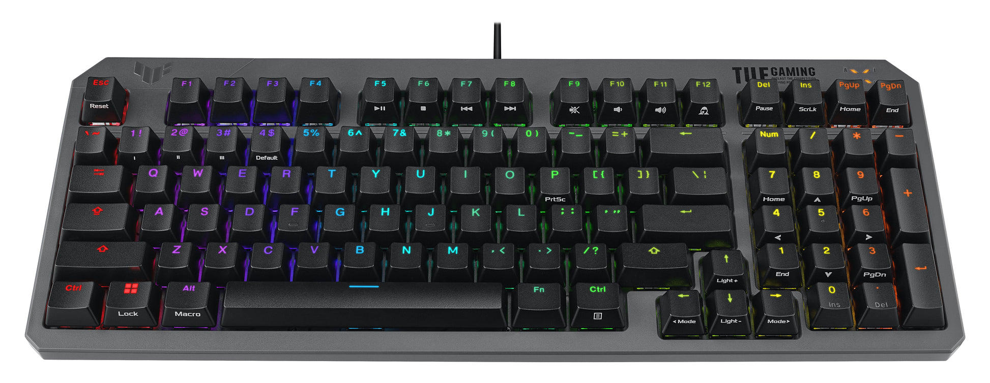 ASUS TUF Gaming K3 Gen II – Gaming-Tastatur 96% – Mechanisch – Kabelgebunden – USB-A – RGB – IP57 – Schwarz