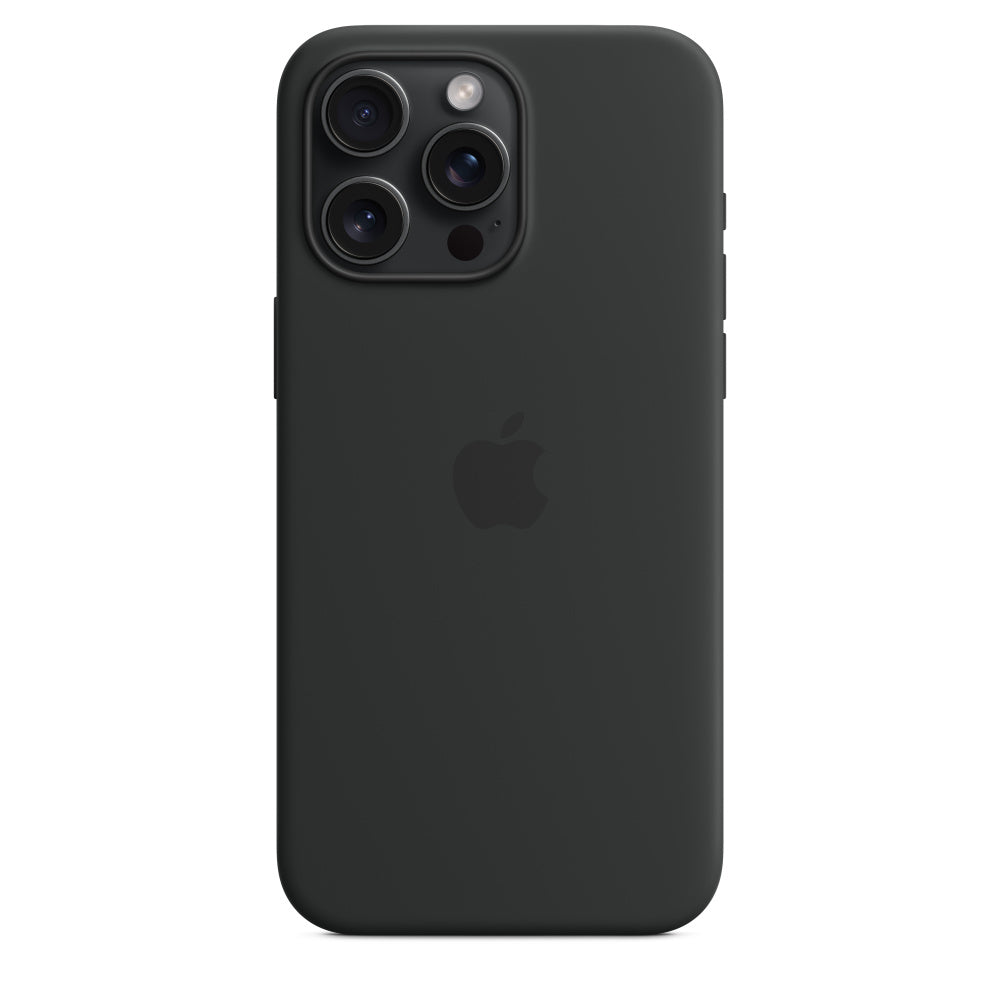 Apple Backcover – für Apple iPhone 15 Pro Max, MagSafe, Silikon, Schwarz