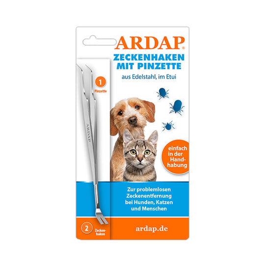 Ardap Zeckenentferner – für Hunde – 1 Stk – Edelstahl