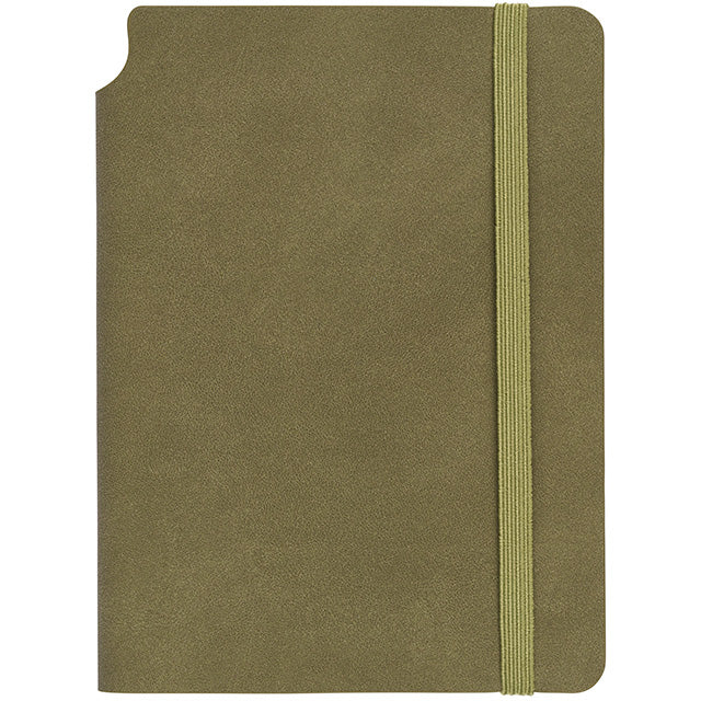 Kolma Notizbuch – A6 – blanko – 144 Seiten – 80 g/m² – Softcover, Gummiband, Stiftschlaufe – olivgrün
