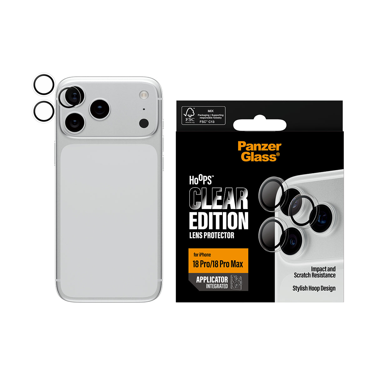 PanzerGlass Displayschutz (Panzerglas), fettabweisend – für iPhone 18 Pro/18 Pro Max