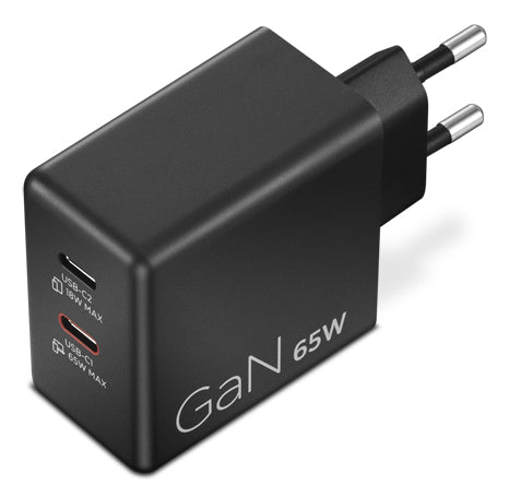 Lenovo G0A6065BEU USB-Wandladegerät 65 W – GaN – USB-C×2 – für IdeaPad, ThinkPad und andere – schwarz