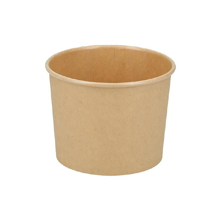 Weita Verive Schale, Papier, PLA-beschichtet – 350 ml, Ø 9,6 cm, braun – OK compost INDUSTRIAL – 50 Stk.