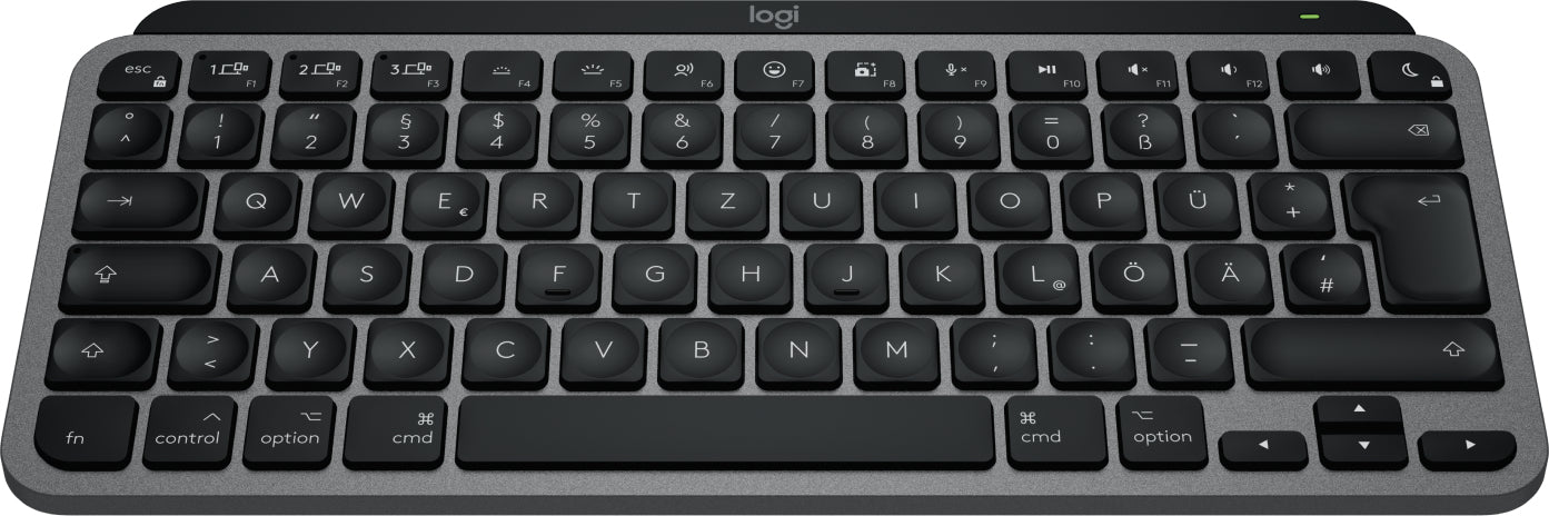 Logitech MX Keys Mini – Tastatur, kabellos, DE-Layout (DE), beleuchtet, Space Grey – für macOS