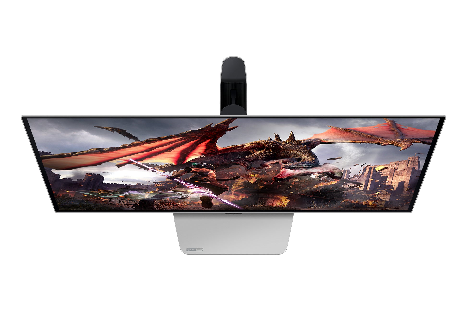 Samsung G80SD – Monitor, 32", 3840 × 2160 (UHD 4K), OLED, Silber