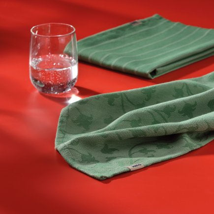 Kela Kochschürze Cora Streifen – Baumwolle, 67×85 cm, Grün, 1 Stück