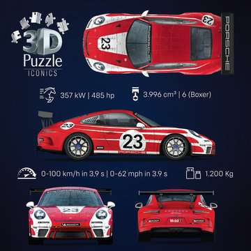 Ravensburger 3D Puzzle Porsche 911 GT3 Cup – 108 Teile – ab 8 Jahren