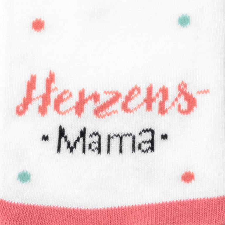 Sheepworld Zaubersocken Herzensmama – Grösse 36–40, Rosa/Weiss, 80% Baumwolle/15% Nylon/5% Elasthan