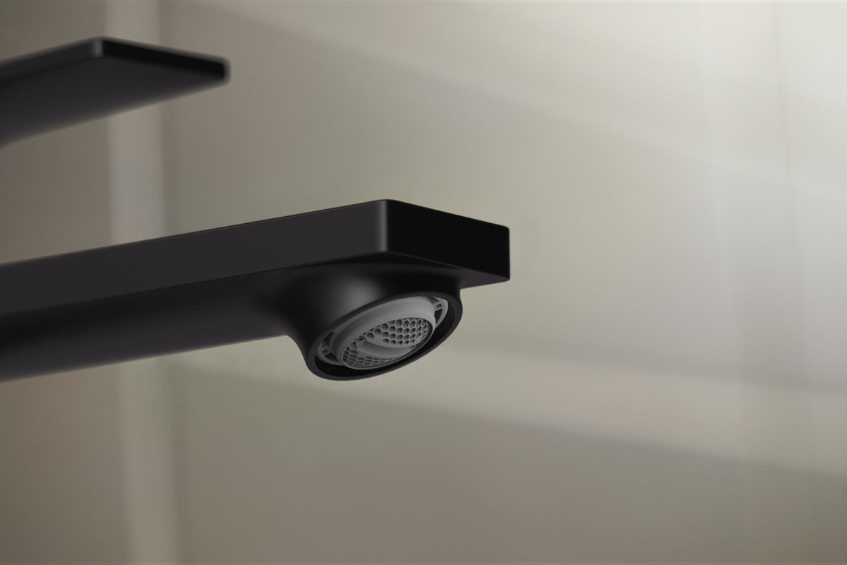 Hansgrohe Badebatterie Rebris E 110 – Einhebelmischer, Kunststoff/Messing/Metall, Schwarz matt