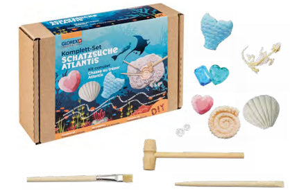 GLOREX Schatzsuche – Bastelset – Atlantis – 4 Meeresfunde – ab 4 Jahren