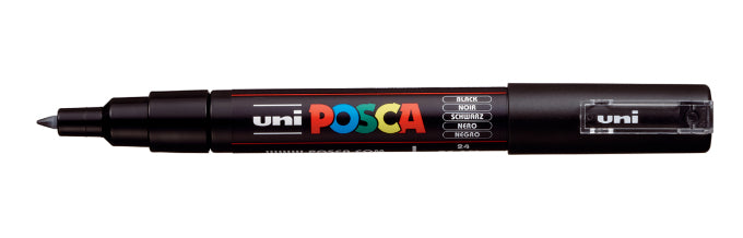 Uni-Ball Kreidemarker – Rund, 0,7 mm – Schwarz