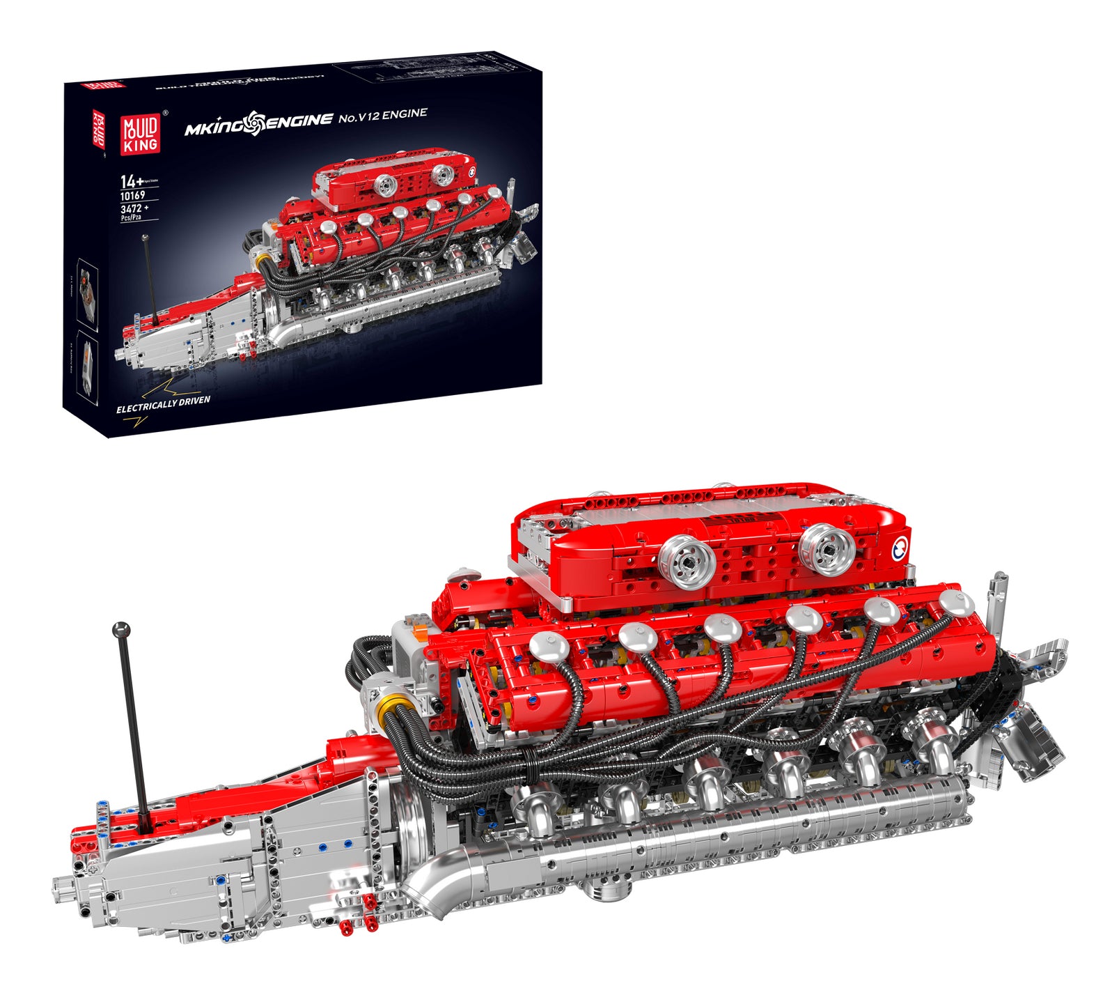 Mould King 3D Puzzle V12 Motor – 3472 Teile – Kunststoff, Mehrfarbig – ab 14 Jahren