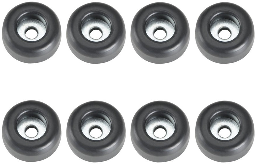 Adam Hall 4900 M8 AH – Gummifuss – Durchmesser 25 mm, Höhe 11 mm, PVC mit Stahleinlage – Schwarz – 8er-Set