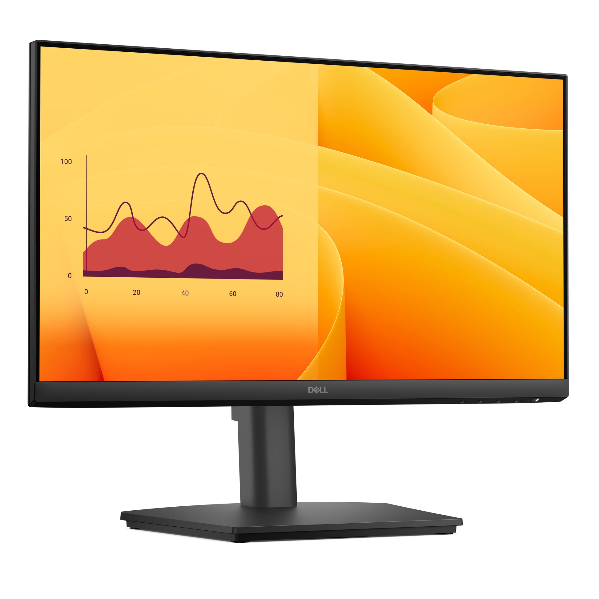 DELL E2225HSM – Monitor, 21,5", VA, 100 Hz, 250 cd/m², Integrierte Lautsprecher, VESA 100 × 100, Schwarz