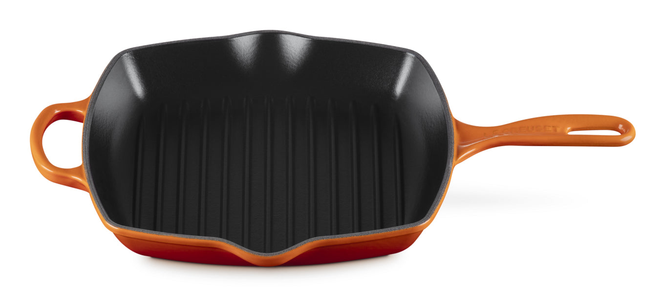 Le Creuset Fonduepfanne Signature – Ø 37 cm, Gusseisen, für Induktion, Gas, Glaskeramik – Schwarz/Orange