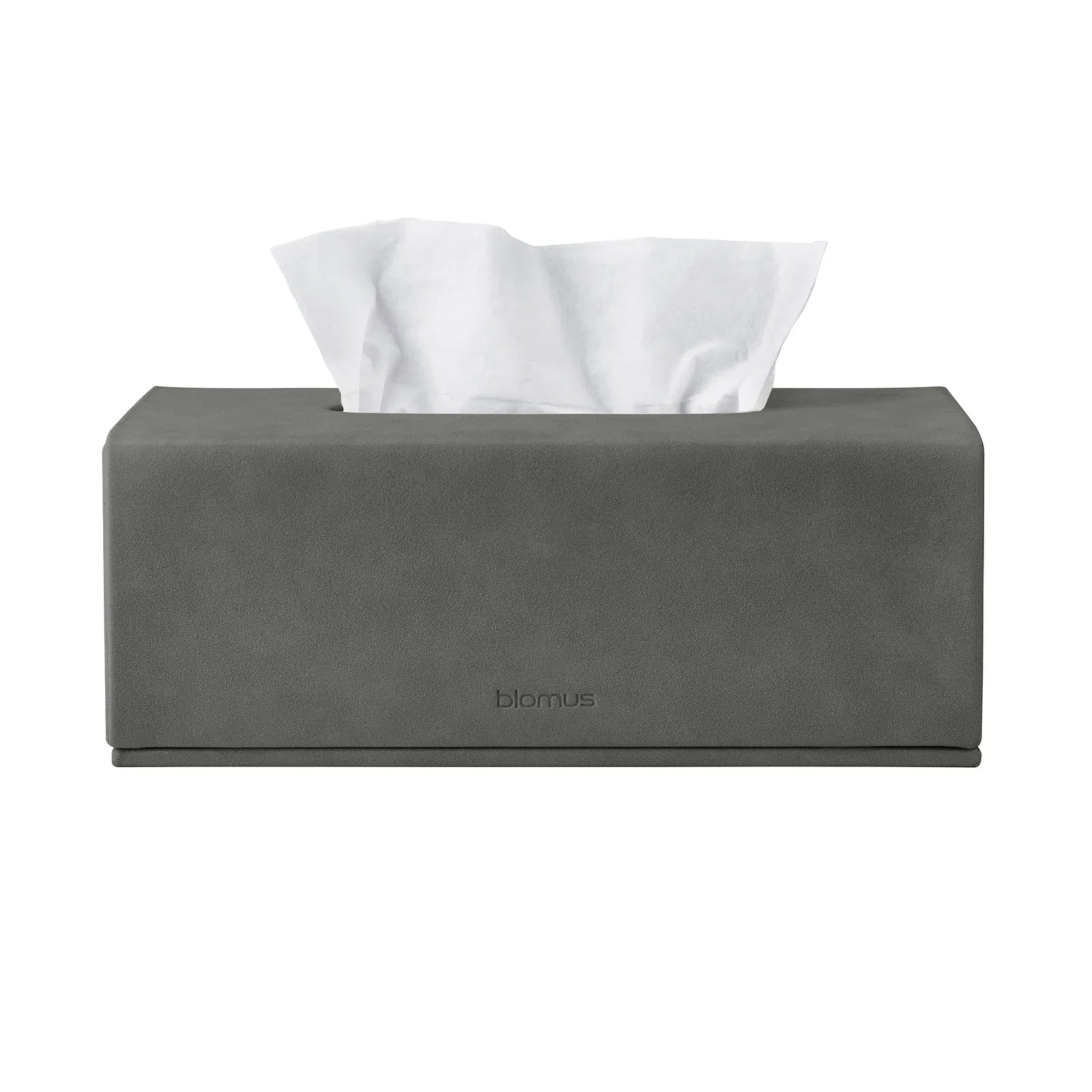 Blomus Kosmetiktuchbox SAHLA – freistehend, Kunstleder (PU), 13×25×9 cm, Grau