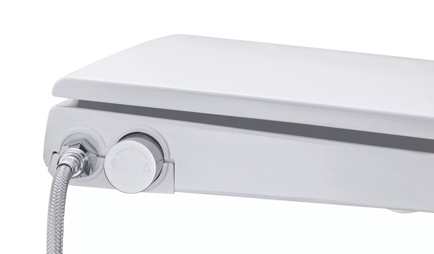 Diaqua Toilettensitz – Duroplast, weiss, verlängert, mit Deckel, Soft-Close, 42–48,3 × 37 cm