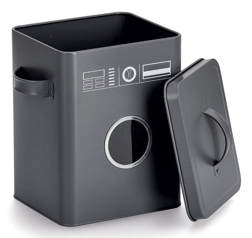 Zeller Present Aufbewahrungsbox 6 l – Metall – Anthrazit – 180 × 230 × 155 mm