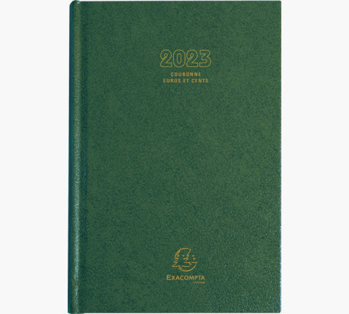 Exacompta Euros & Cents Krone – Tagesagenda 2027, 1 Tag/1 Seite, 11,0 × 17,0 cm