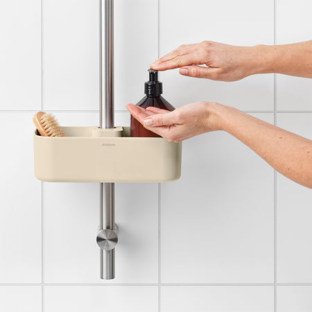 Brabantia Seifenhalter (Wand) – Kunststoff, 2 kg Tragkraft, Befestigung: Diverse, 13,3×24,4×7,5 cm, Beige
