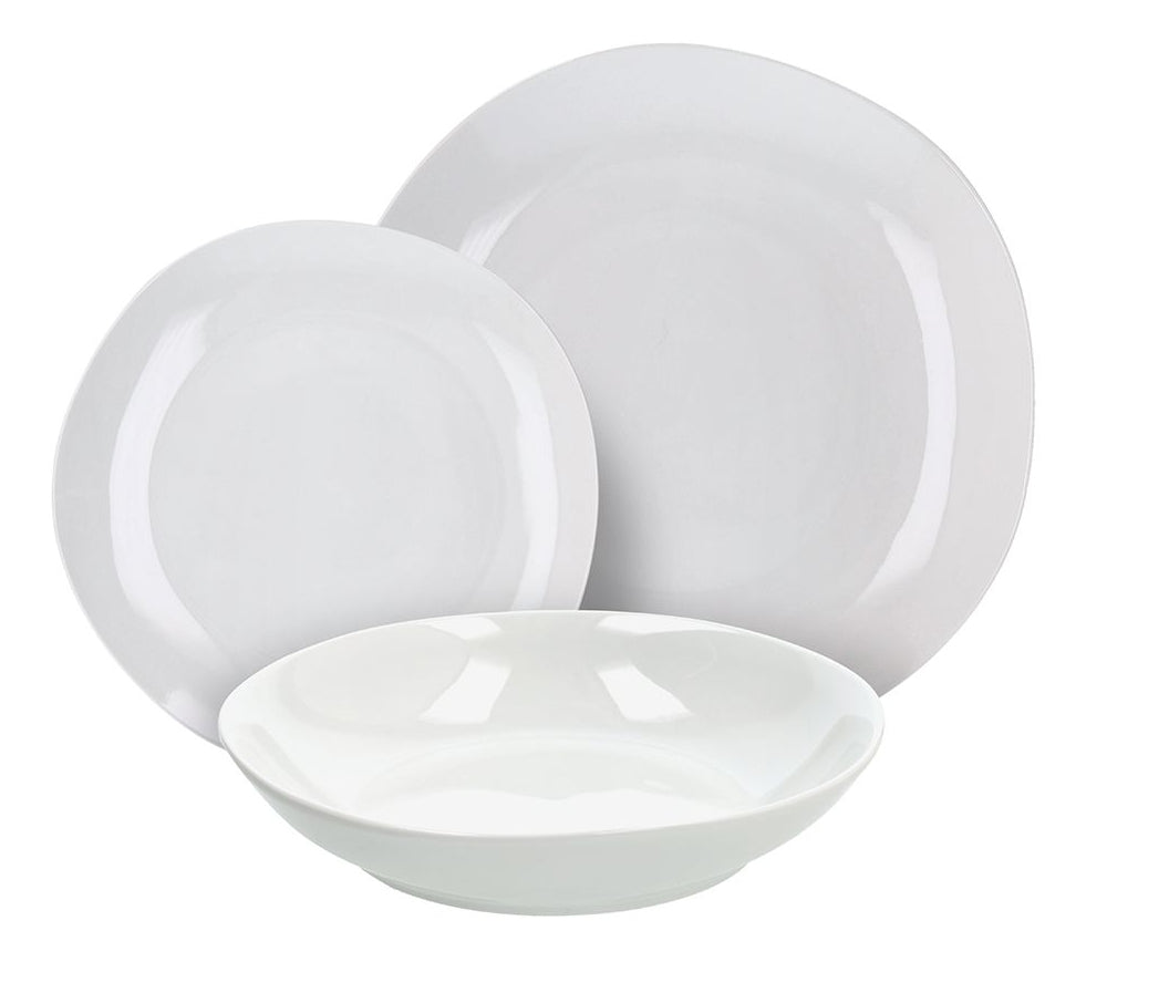 Tognana Porcellane Geschirrset Delphi – 18-teiliges Set, Ø 27/21 cm, Porzellan, spülmaschinenfest