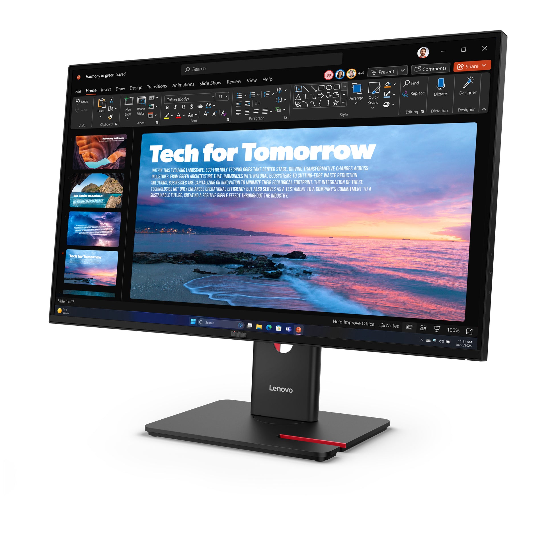 Lenovo ThinkVision T27QD-40 – 27", 2560 × 1440 (WQHD), IPS, 120 Hz, LAN