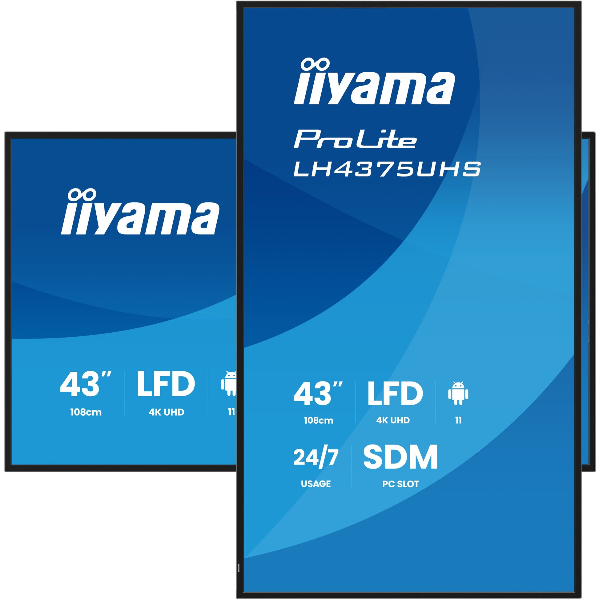 iiyama ProLite LH4375UHS-B2AG – Signage-Display, 42,5", Ultra HD 4K, 500 cd/m², IPS, 16:9