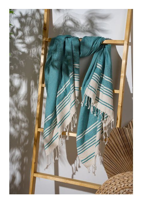 Foutastic Strandtuch New Diamond – 90 × 170 cm, Dunkelgrün, 60% Baumwolle/40% Polyester