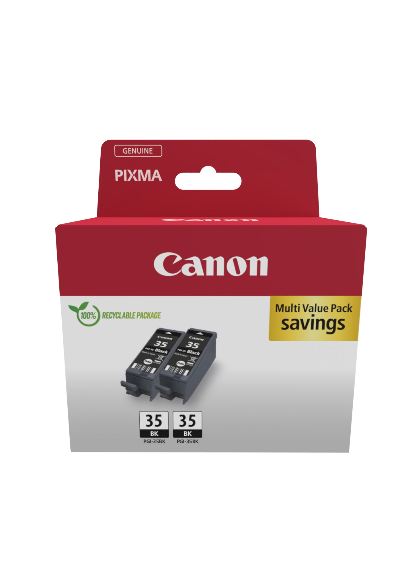 Canon PGI-35 Tintenpatronen-Multipack, 2er-Set (Original) – für PIXMA iP100/iP100 wb/iP110 …