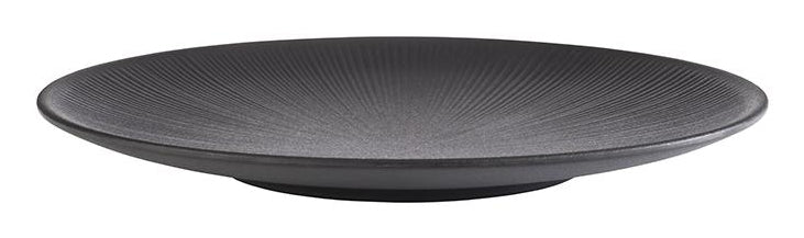 APS-Germany Servierplatte Nero – Ø 33,0 cm, Melamin, Schwarz, spülmaschinenfest, BPA-frei