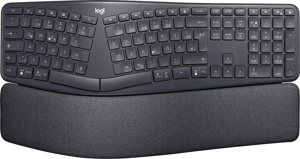 Logitech ERGO K860 – Tastatur, FR-Layout (FR), ergonomisch, Dunkelgrau