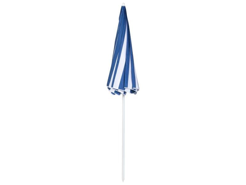 KOOR Sonnenschirm Marino – rund Ø 150 cm × 180 cm, blau/weiss, für Aussenbereich