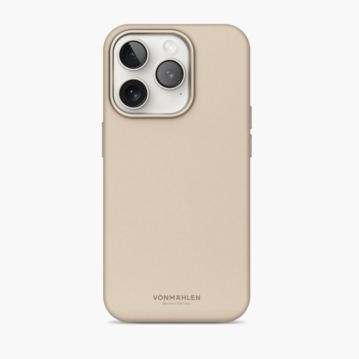 Vonmählen Backcover – für Apple iPhone 16 Pro Max – beige – Kunstleder – MagSafe-kompatibel