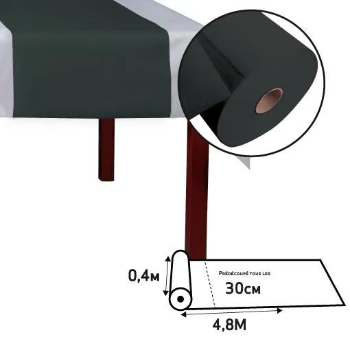 PRONAPPE Tischläufer – PP, schwarz, 40 cm × 4,8 m