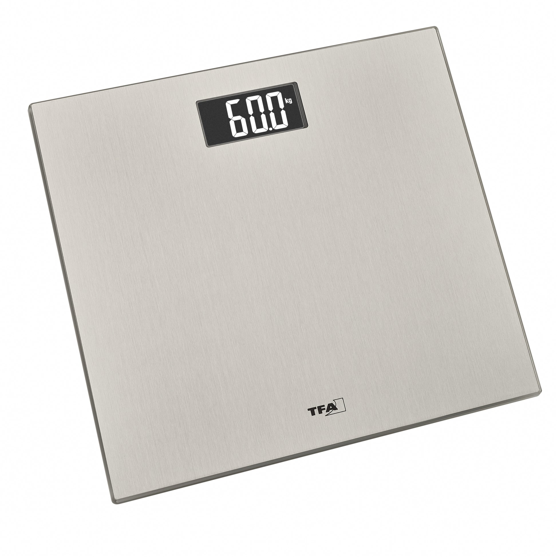 TFA-Dostmann Digitale Personenwaage STEP STEEL – 150 kg – silber