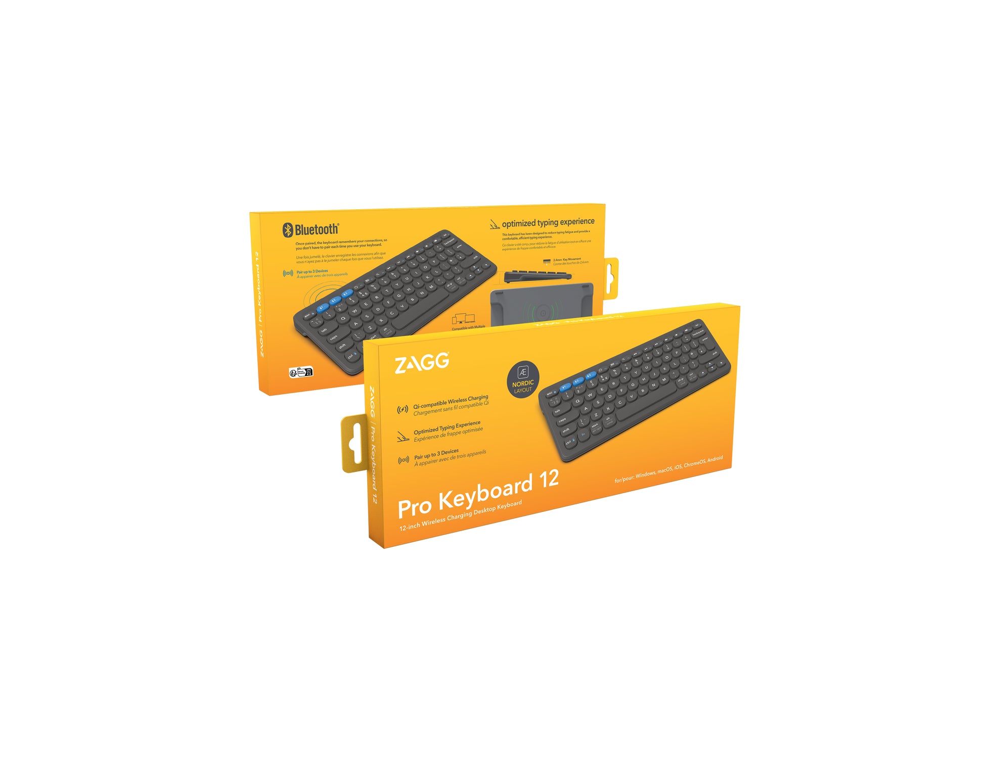 ZAGG PRO Tastatur, Nordic-Layout, Dunkelgrau