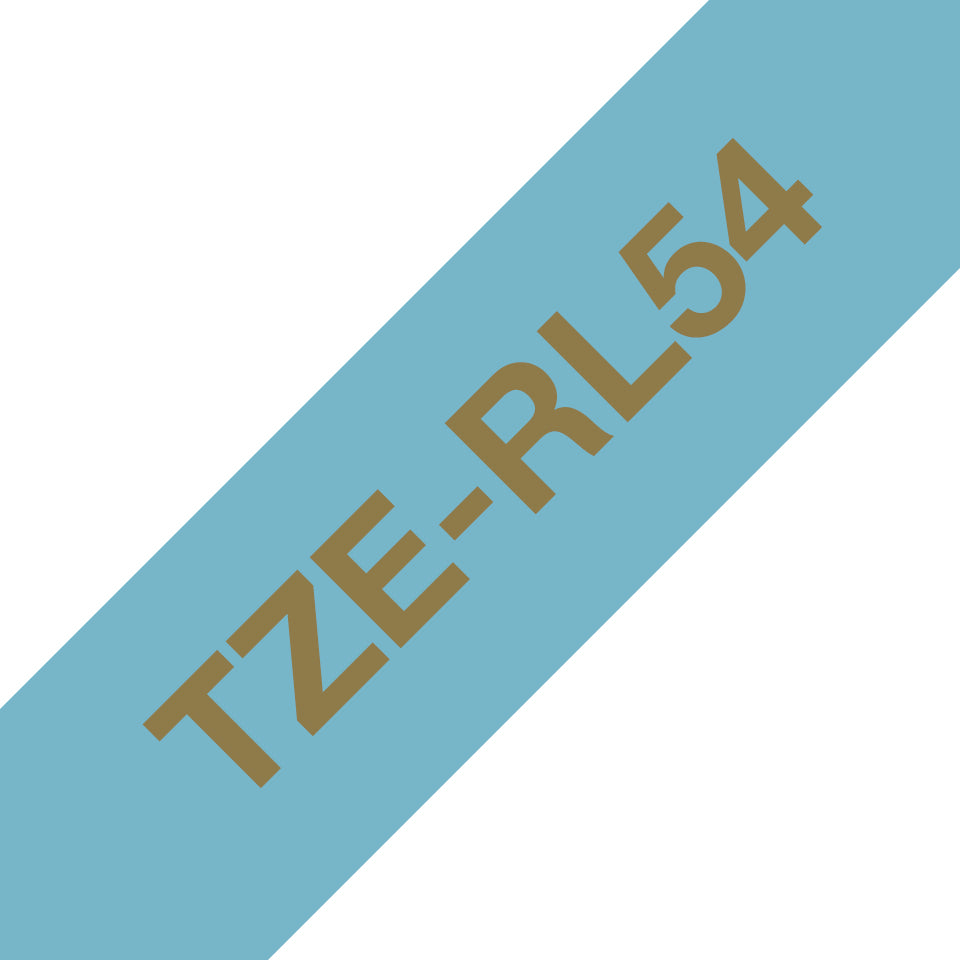 Brother Textilband – 24 mm × 4 m, hellblau, gold, TZe