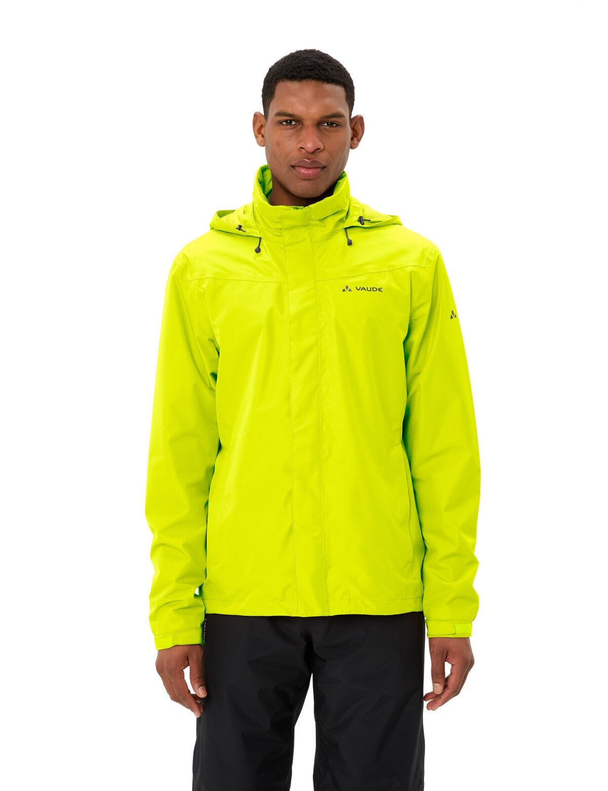 VAUDE Regenjacke – L – Gelb/Grün, Polyester, wasserdicht, mit Kapuze, 1 Stück