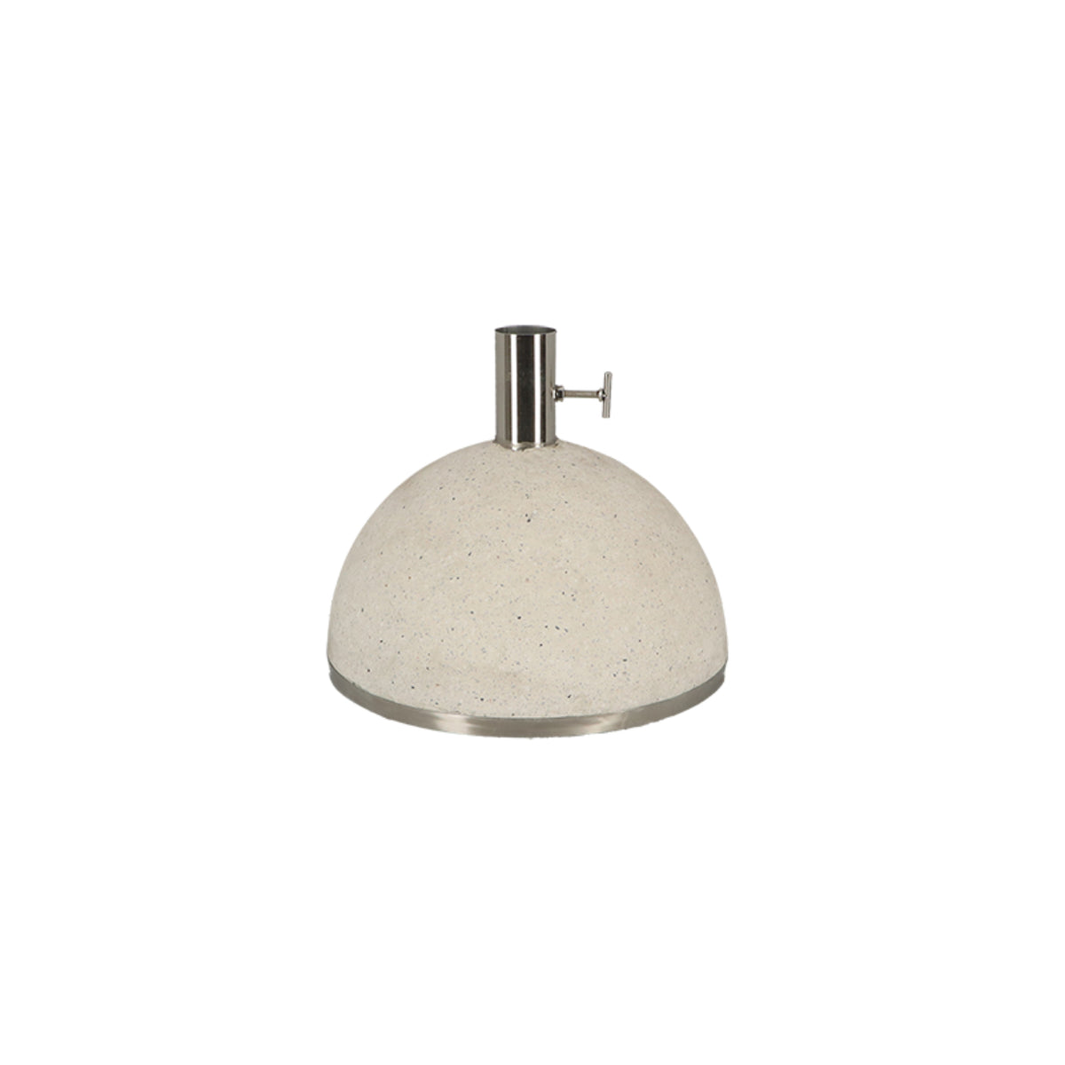 Esschert Design Granito M Schirmständer – Granit/Edelstahl – Weiss – Ø 355 × H 255 mm
