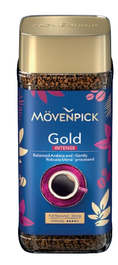 Mövenpick Gold Intense – Instantgetränk – Kaffee, Intensität 4, 100 g