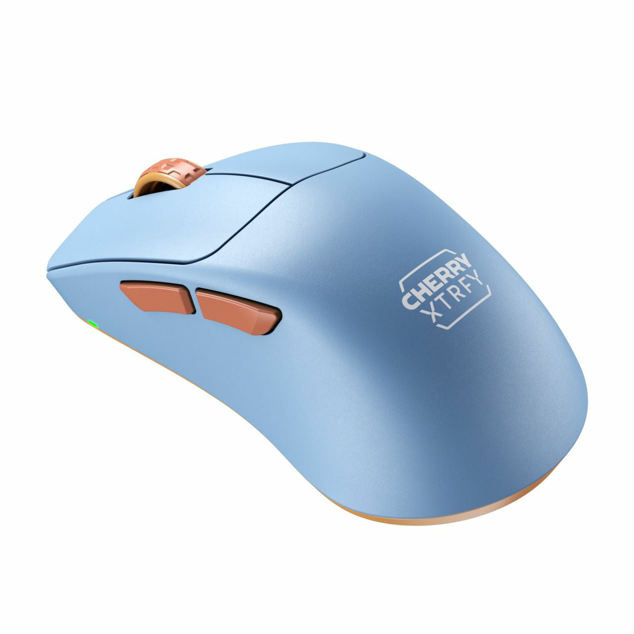 CHERRY XTRFY M64 – Gaming-Maus – Kabellos (2,4 GHz), 26000 DPI, Blau